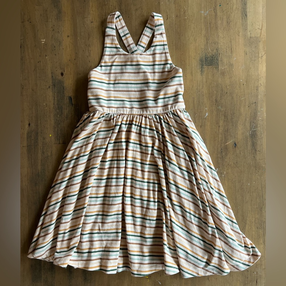 Retro Stripe Pinafore Dress